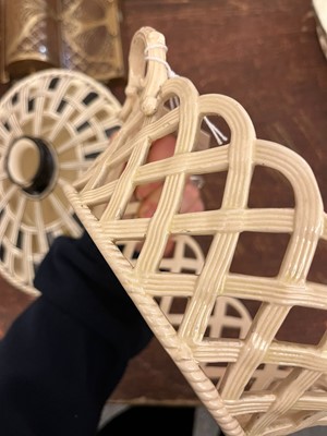 Lot 389 - A group of three creamware baskets