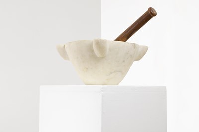 Lot 412 - A large marble mortar