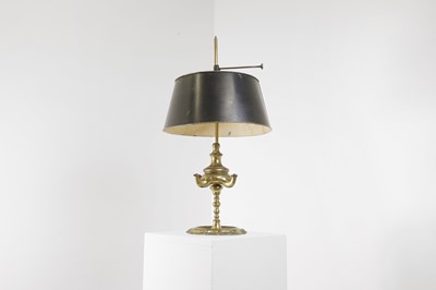 Lot 387 - A gilt-brass bouillotte lamp