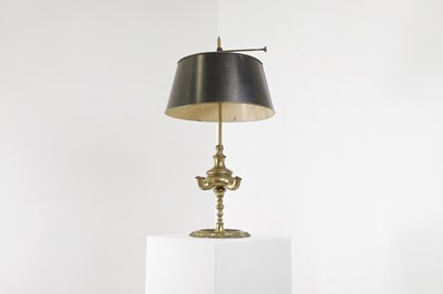 Lot 387 - A gilt-brass bouillotte lamp