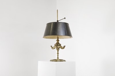 Lot 387 - A gilt-brass bouillotte lamp