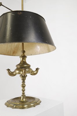 Lot 387 - A gilt-brass bouillotte lamp