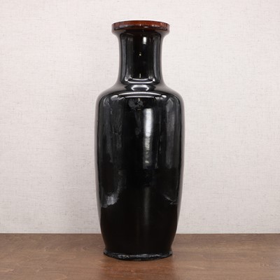 Lot 81 - A Chinese black-glazed vase