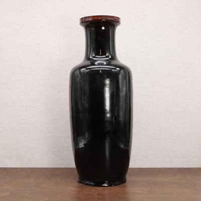 Lot 81 - A Chinese black-glazed vase