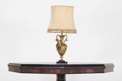 Lot 462 - A gilt-metal table lamp