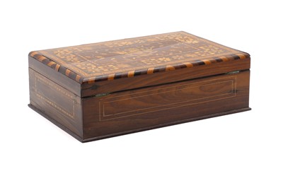 Lot 221 - A Madeira Ware marquetry sewing box