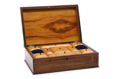 Lot 221 - A Madeira Ware marquetry sewing box