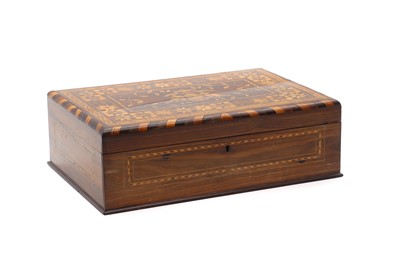 Lot 221 - A Madeira Ware marquetry sewing box