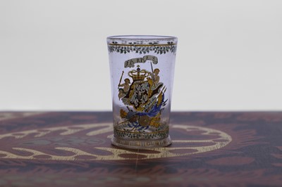 Lot 211 - An enamelled glass beaker