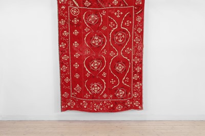 Lot A suzani embroidered panel