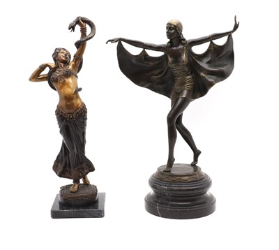 Lot 114 - Two bronze figures