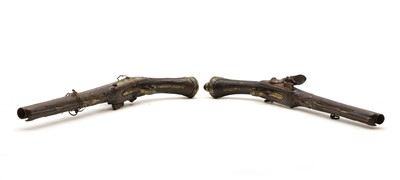 Lot 94 - A pair of Ottoman flintlock holster pistols