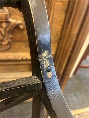 Lot 55 - A set of four Regency-style elbow chairs