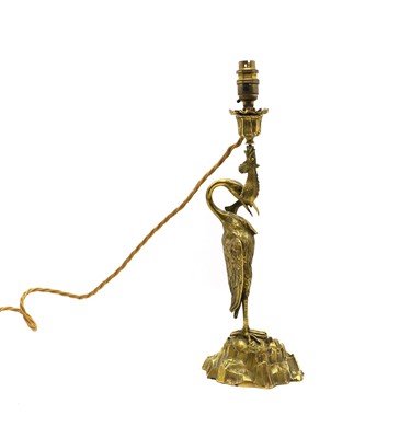 Lot 394 - A gilt metal table lamp