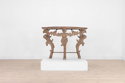 Lot 261 - A carved pine console table