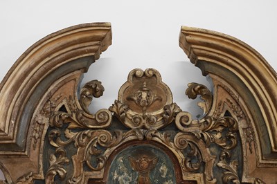 Lot 71 - A carved and painted altarpiece