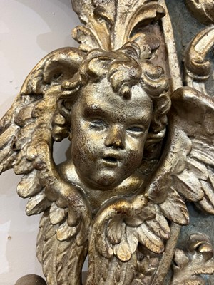 Lot 71 - A carved and painted altarpiece