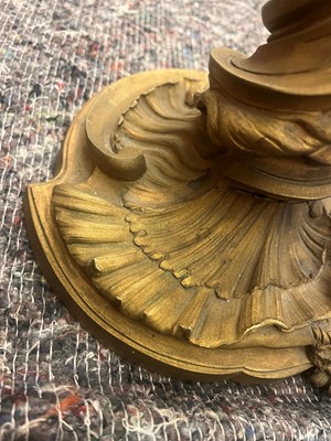 Lot 38 - A pair of Louis XV-style ormolu candelabra