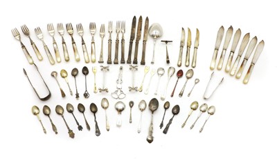 Lot 43 - A collection of silver cutlery
