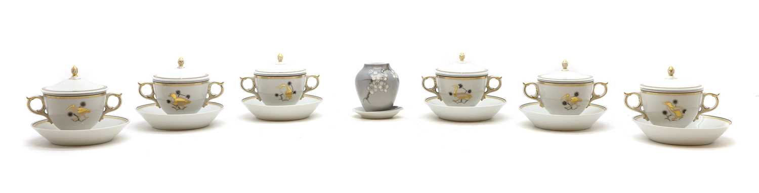 Lot 216 - A Royal Copenhagen porcelain tea service