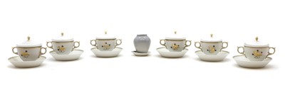 Lot 216 - A Royal Copenhagen porcelain tea service