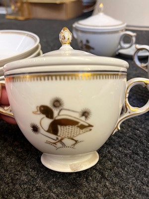 Lot 216 - A Royal Copenhagen porcelain tea service