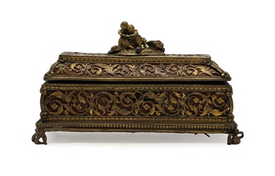 Lot 194 - A boulle work style casket