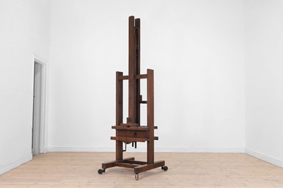Lot 267 - An oak double studio easel
