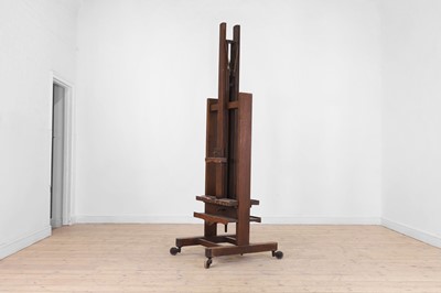 Lot 267 - An oak double studio easel