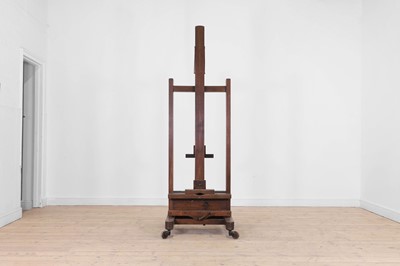 Lot 267 - An oak double studio easel