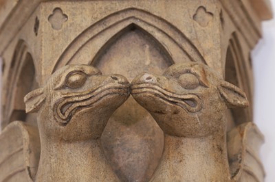 Lot 74 - A pair of Gothic Revival carved wooden corbels