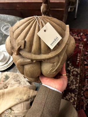 Lot 74 - A pair of Gothic Revival carved wooden corbels