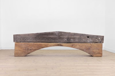 Lot 122 - A carved oak bressumer beam