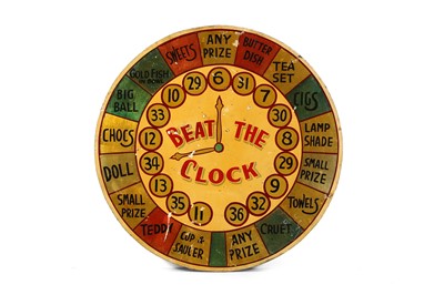Lot 31 - A double-sided fairground sign 'Beat the Clock' by William Driver