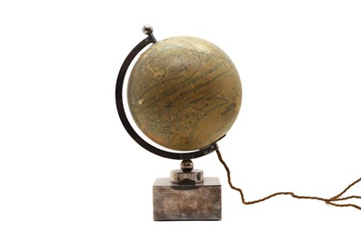 Lot 212 - A Jacques Adnet glass terrestrial globe