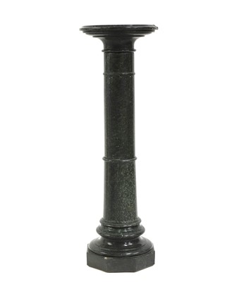 Lot 362 - A serpentine green marble column