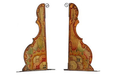 Lot 34 - A pair of double-sided fairground stall brackets