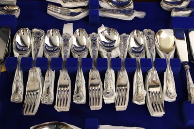 Lot 59 - A silver plated canteen