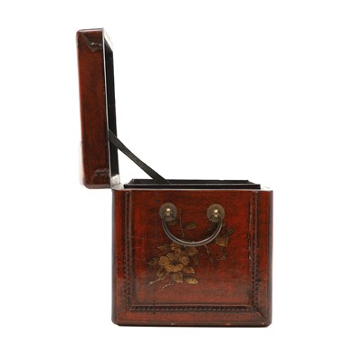Lot 82 - A Chinese export leather box