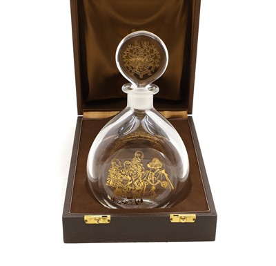 Lot 145A - An Orrefors glass Churchill centenary decanter