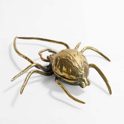 Lot 23 - A brass spider desk stand or inkwell