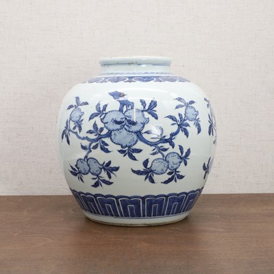 Lot 230 - A Chinese blue and white jar
