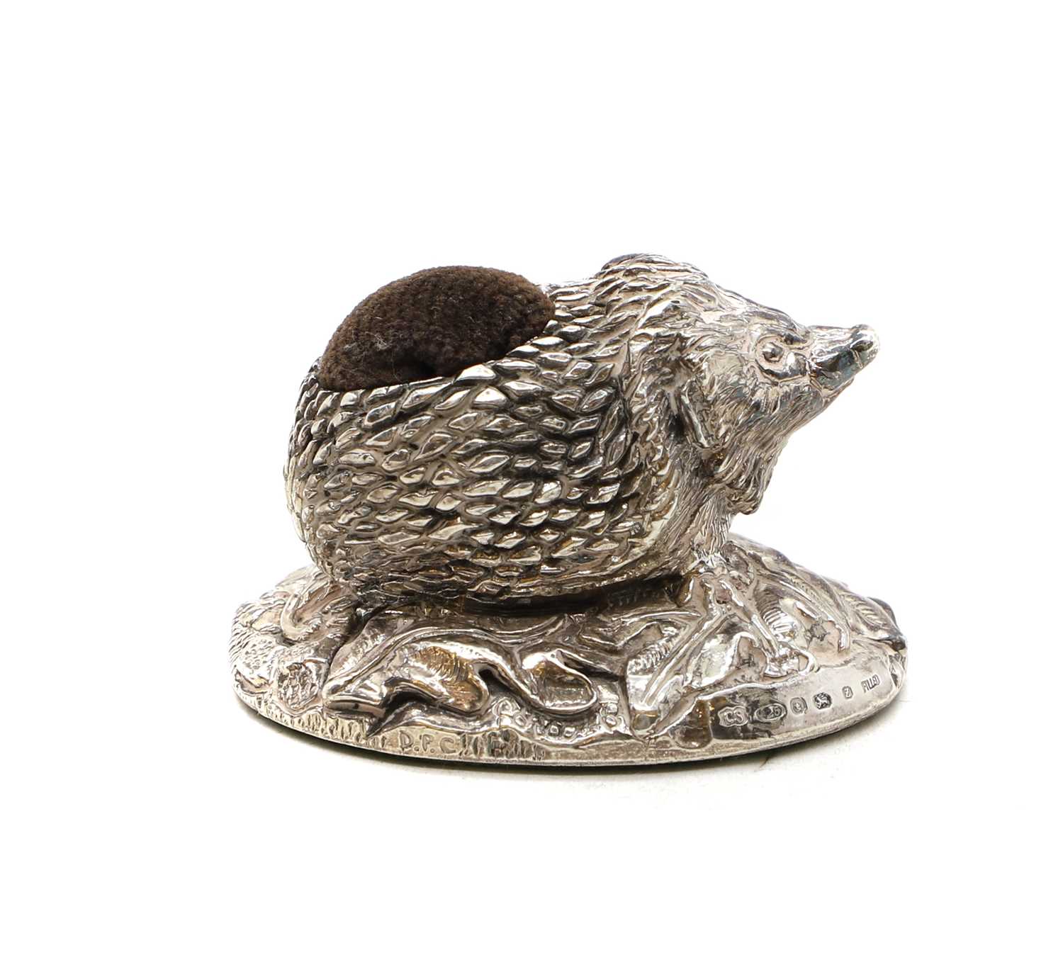 Lot 50 - A silver novelty pin cushion