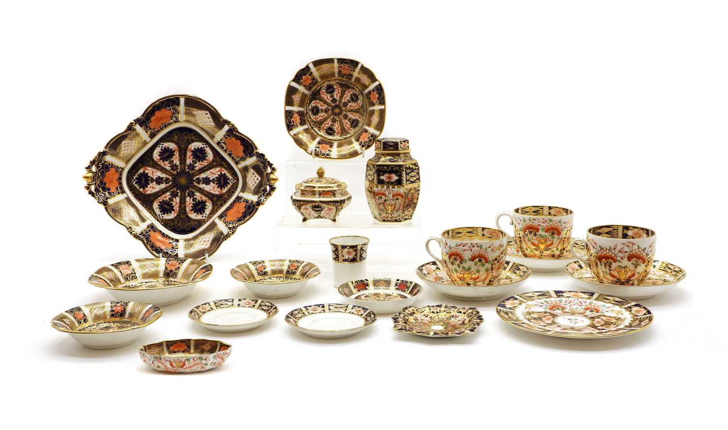 Lot 126 - A Royal Crown Derby Imari tea service