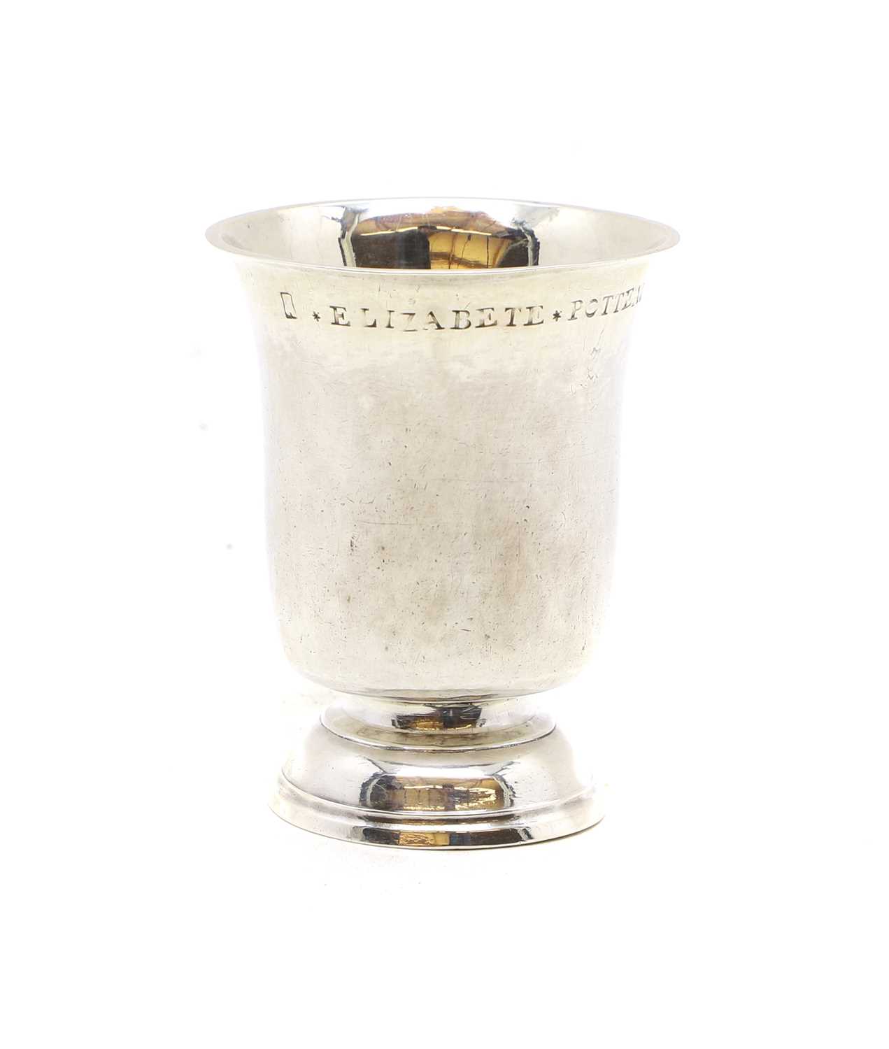 Lot 63 - A silver Christening mug