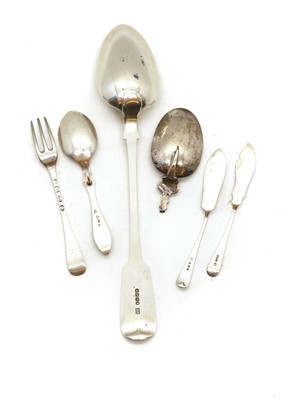 Lot 54 - A group of silver flatware