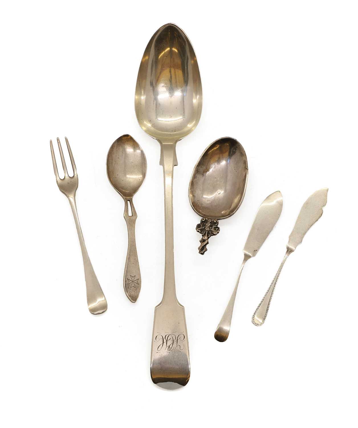 Lot 54 - A group of silver flatware