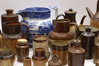 Lot 107 - A collection of salt-glazed stoneware items