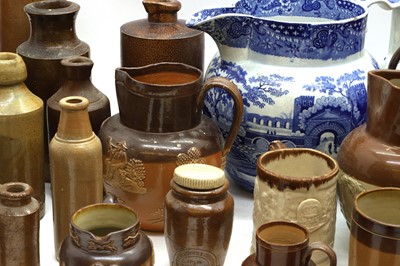 Lot 107 - A collection of salt-glazed stoneware items