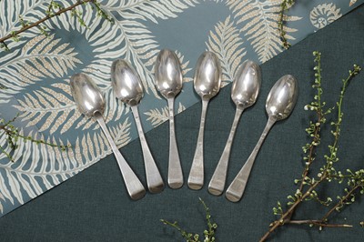 Lot 229 - A set of six George II Irish silver tablespoons